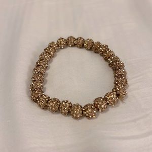 Sparkly gold pave stretchy J.Crew bracelet